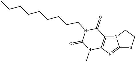 1-methyl-3-nonyl-6,7-dihydro[1,3]thiazolo[2,3-f]purine-2,4(1H,3H)-dione Struktur