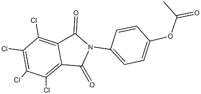 4-(4,5,6,7-tetrachloro-1,3-dioxo-1,3-dihydro-2H-isoindol-2-yl)phenyl acetate Struktur