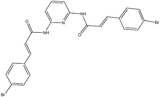 3-(4-bromophenyl)-N-(6-{[3-(4-bromophenyl)acryloyl]amino}-2-pyridinyl)acrylamide Struktur