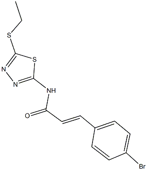 3-(4-bromophenyl)-N-[5-(ethylsulfanyl)-1,3,4-thiadiazol-2-yl]acrylamide Struktur