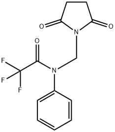 N-[(2,5-dioxopyrrolidin-1-yl)methyl]-2,2,2-trifluoro-N-phenylacetamide Struktur