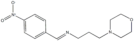 4-[3-({4-nitrobenzylidene}amino)propyl]morpholine Struktur