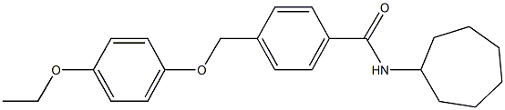 N-cycloheptyl-4-[(4-ethoxyphenoxy)methyl]benzamide Struktur