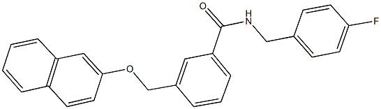 N-(4-fluorobenzyl)-3-[(2-naphthyloxy)methyl]benzamide Struktur