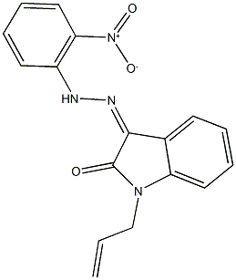 1-allyl-1H-indole-2,3-dione 3-({2-nitrophenyl}hydrazone) Struktur