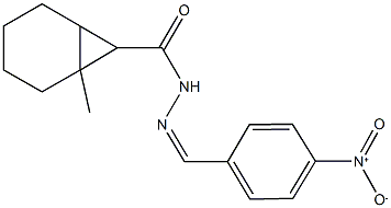 N'-{4-nitrobenzylidene}-1-methylbicyclo[4.1.0]heptane-7-carbohydrazide Struktur