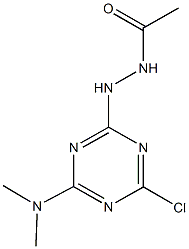 N'-[4-chloro-6-(dimethylamino)-1,3,5-triazin-2-yl]acetohydrazide Struktur