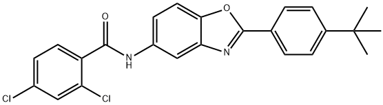 N-[2-(4-tert-butylphenyl)-1,3-benzoxazol-5-yl]-2,4-dichlorobenzamide Struktur