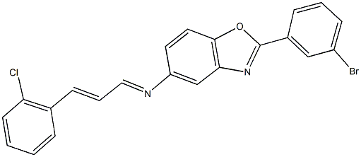 2-(3-bromophenyl)-N-[3-(2-chlorophenyl)-2-propenylidene]-1,3-benzoxazol-5-amine Struktur