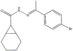 N'-[1-(4-bromophenyl)ethylidene]bicyclo[4.1.0]heptane-7-carbohydrazide Struktur