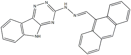 anthracene-9-carbaldehyde 5H-[1,2,4]triazino[5,6-b]indol-3-ylhydrazone Struktur