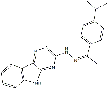 1-(4-isopropylphenyl)ethanone 5H-[1,2,4]triazino[5,6-b]indol-3-ylhydrazone Struktur