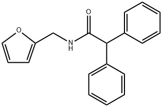 N-(2-furylmethyl)-2,2-diphenylacetamide Struktur