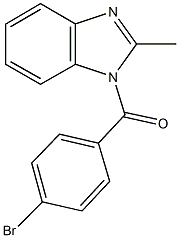 1-(4-bromobenzoyl)-2-methyl-1H-benzimidazole Struktur