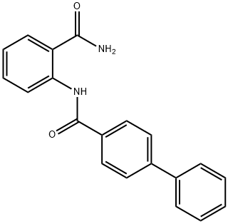 N-[2-(aminocarbonyl)phenyl][1,1'-biphenyl]-4-carboxamide Struktur