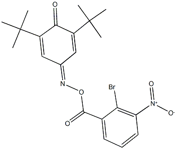 2,6-ditert-butylbenzo-1,4-quinone 4-(O-{2-bromo-3-nitrobenzoyl}oxime) Struktur