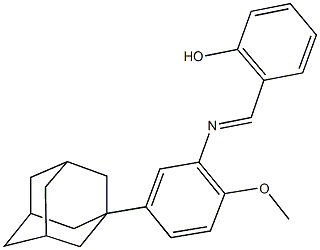 2-({[5-(1-adamantyl)-2-methoxyphenyl]imino}methyl)phenol Struktur