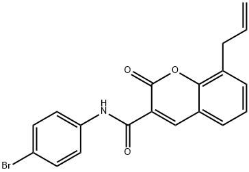 8-allyl-N-(4-bromophenyl)-2-oxo-2H-chromene-3-carboxamide Struktur