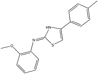 N-(2-methoxyphenyl)-4-(4-methylphenyl)-1,3-thiazol-2-amine Struktur