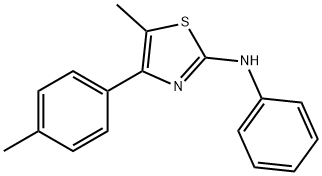 5-methyl-4-(4-methylphenyl)-N-phenyl-1,3-thiazol-2-amine Struktur