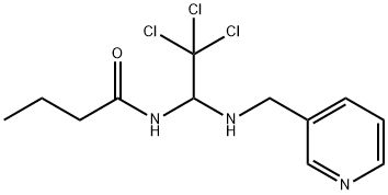 N-{2,2,2-trichloro-1-[(3-pyridinylmethyl)amino]ethyl}butanamide Struktur