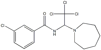 N-(1-azepan-1-yl-2,2,2-trichloroethyl)-3-chlorobenzamide Struktur