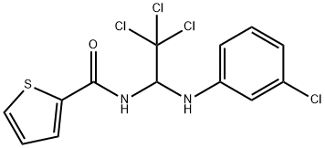 N-[2,2,2-trichloro-1-(3-chloroanilino)ethyl]-2-thiophenecarboxamide Struktur