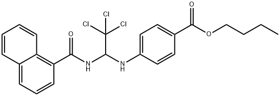 butyl 4-{[2,2,2-trichloro-1-(1-naphthoylamino)ethyl]amino}benzoate Struktur