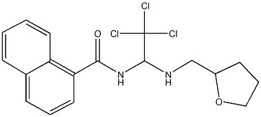 N-{2,2,2-trichloro-1-[(tetrahydrofuran-2-ylmethyl)amino]ethyl}-1-naphthamide Struktur