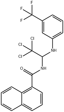 N-{2,2,2-trichloro-1-[3-(trifluoromethyl)anilino]ethyl}-1-naphthamide Struktur