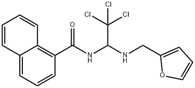 N-{2,2,2-trichloro-1-[(2-furylmethyl)amino]ethyl}-1-naphthamide Struktur