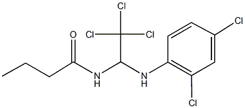 N-[2,2,2-trichloro-1-(2,4-dichloroanilino)ethyl]butanamide Struktur