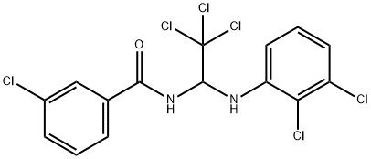 3-chloro-N-[2,2,2-trichloro-1-(2,3-dichloroanilino)ethyl]benzamide Struktur