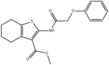 methyl 2-[(phenoxyacetyl)amino]-4,5,6,7-tetrahydro-1-benzothiophene-3-carboxylate Struktur