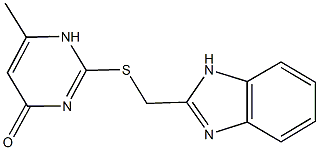 2-[(1H-benzimidazol-2-ylmethyl)sulfanyl]-6-methyl-4(1H)-pyrimidinone Struktur