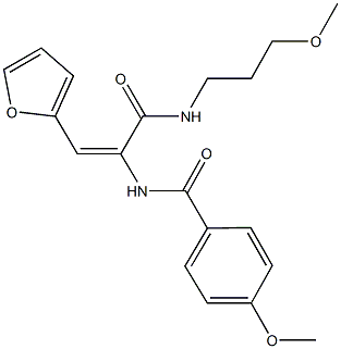 N-(2-(2-furyl)-1-{[(3-methoxypropyl)amino]carbonyl}vinyl)-4-methoxybenzamide Struktur