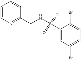 2,5-dibromo-N-(pyridin-2-ylmethyl)benzenesulfonamide Struktur