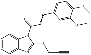 1-[3-(3,4-dimethoxyphenyl)acryloyl]-2-(2-propynylsulfanyl)-1H-benzimidazole Struktur