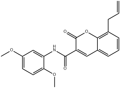 8-allyl-N-(2,5-dimethoxyphenyl)-2-oxo-2H-chromene-3-carboxamide Struktur