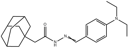 2-(1-adamantyl)-N'-[4-(diethylamino)benzylidene]acetohydrazide Struktur