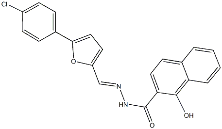 N'-{[5-(4-chlorophenyl)-2-furyl]methylene}-1-hydroxy-2-naphthohydrazide Struktur