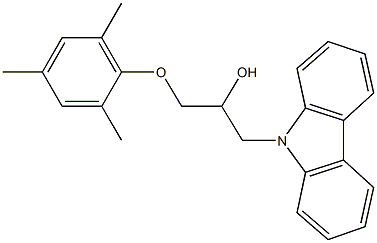 1-(9H-carbazol-9-yl)-3-(mesityloxy)-2-propanol Struktur