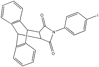 17-(4-iodophenyl)-17-azapentacyclo[6.6.5.0~2,7~.0~9,14~.0~15,19~]nonadeca-2,4,6,9,11,13-hexaene-16,18-dione Struktur