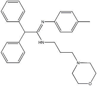 N'-(4-methylphenyl)-N-[3-(4-morpholinyl)propyl]-2,2-diphenylethanimidamide Struktur