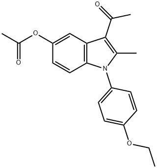 3-acetyl-1-(4-ethoxyphenyl)-2-methyl-1H-indol-5-yl acetate Struktur