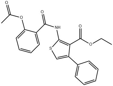 ethyl 2-{[2-(acetyloxy)benzoyl]amino}-4-phenyl-3-thiophenecarboxylate Struktur