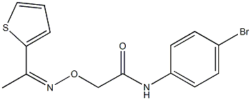 N-(4-bromophenyl)-2-({[1-(2-thienyl)ethylidene]amino}oxy)acetamide Struktur