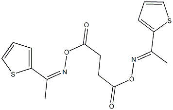 1-(2-thienyl)ethanone O-[4-oxo-4-({[1-(2-thienyl)ethylidene]amino}oxy)butanoyl]oxime Struktur