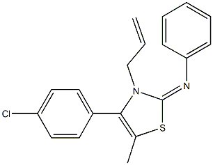 N-(3-allyl-4-(4-chlorophenyl)-5-methyl-1,3-thiazol-2(3H)-ylidene)-N-phenylamine Struktur