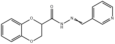 N'-(3-pyridinylmethylene)-2,3-dihydro-1,4-benzodioxine-2-carbohydrazide Struktur